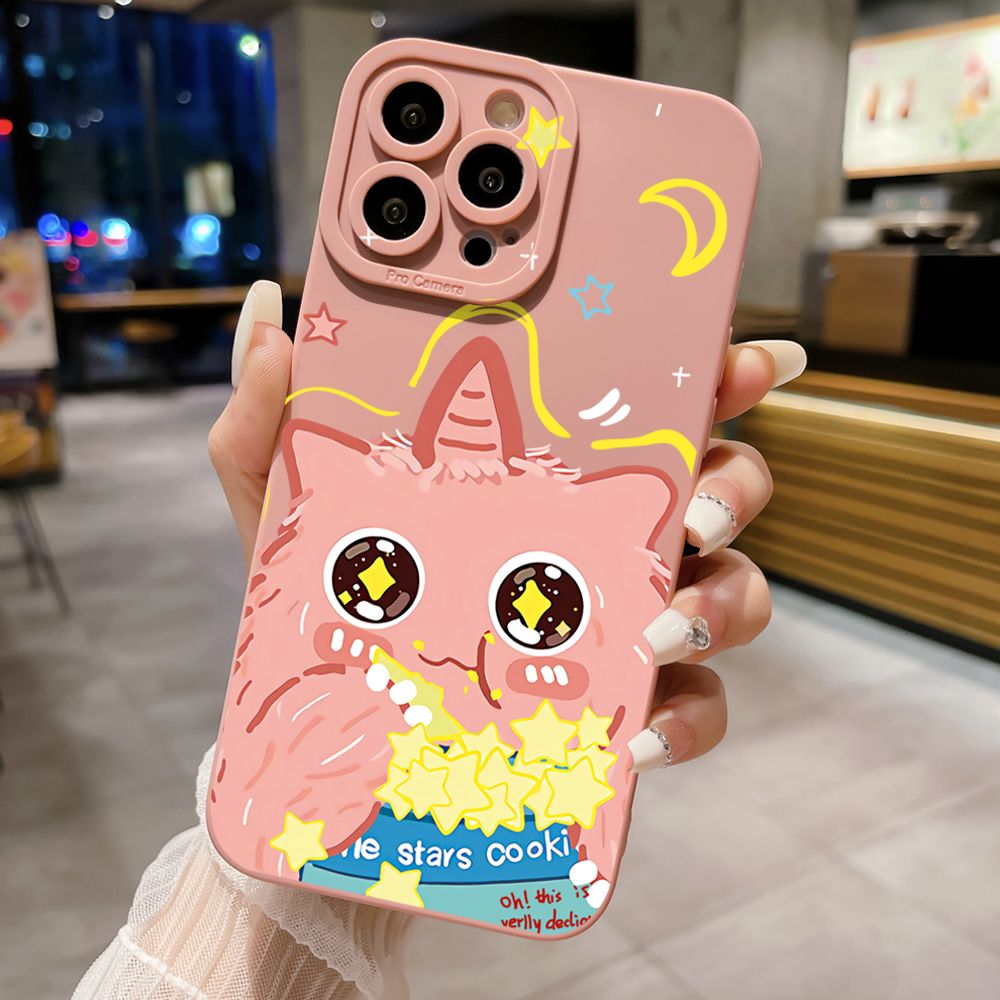 for iPhone 15 Pro Max 14 Plus 13 Pro Max 12 iPhone 11 XR 8 7 SE 2022 XS Max Let Dance Cookie Monster Full Protective Case Anti Drop Cover