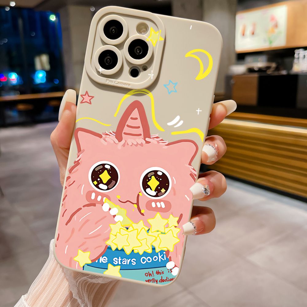 for iPhone 15 Pro Max 14 Plus 13 Pro Max 12 iPhone 11 XR 8 7 SE 2022 XS Max Let Dance Cookie Monster Full Protective Case Anti Drop Cover
