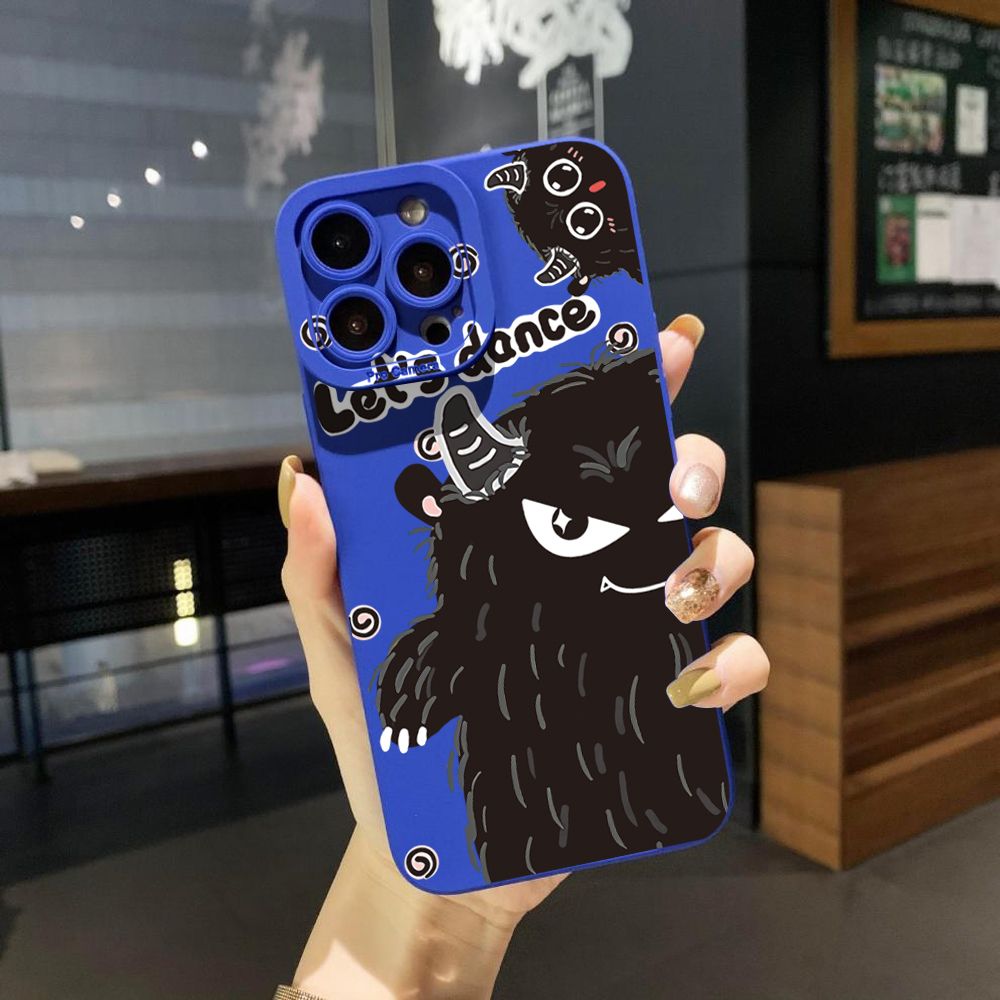 for iPhone 15 Pro Max 14 Plus 13 Pro Max 12 iPhone 11 XR 8 7 SE 2022 XS Max Let Dance Cookie Monster Full Protective Case Anti Drop Cover
