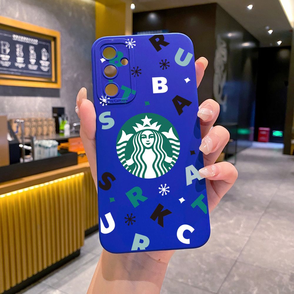 for Samsung Galaxy A15 A05 A35 A55 A04E A14 A24 A34 A54 A33 A53 A73 5G A32 A52S A72 A31 A51 A71 A11 A50 A03S Bears Starbucks Full Protective Case Anti Drop Cover