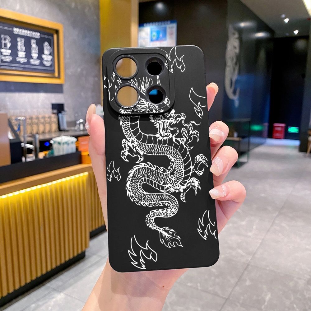 for Xiaomi Redmi Note 13 12 Pro 5G 12S 11S 13C A1 10 Pro 4G 10S Redmi 10C 9C 9S A2 Chinese Fire Dragon Full Protective Case Anti Drop Cover