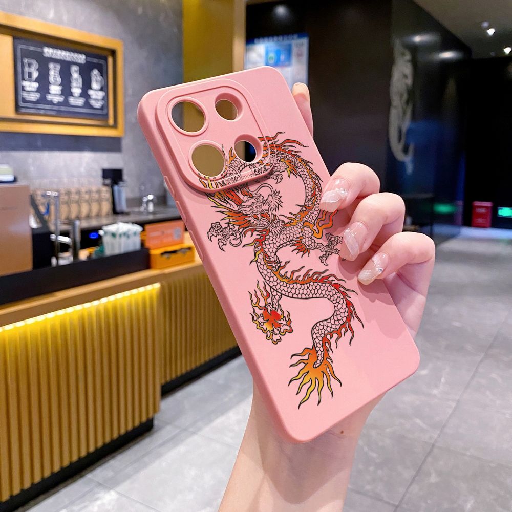for Xiaomi Redmi Note 13 12 Pro 5G 12S 11S 13C A1 10 Pro 4G 10S Redmi 10C 9C 9S A2 Chinese Fire Dragon Full Protective Case Anti Drop Cover