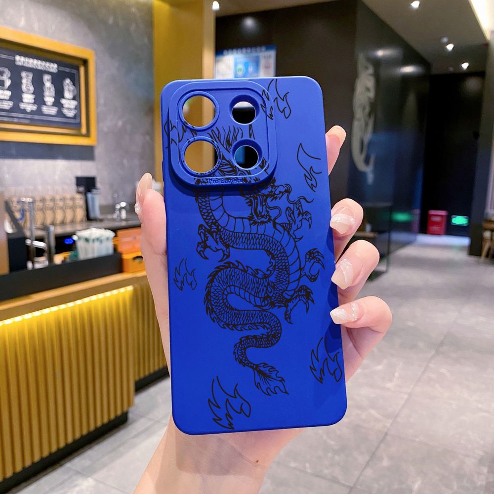 for Xiaomi Redmi Note 13 12 Pro 5G 12S 11S 13C A1 10 Pro 4G 10S Redmi 10C 9C 9S A2 Chinese Dragon Full Protective Case Anti Drop Cover
