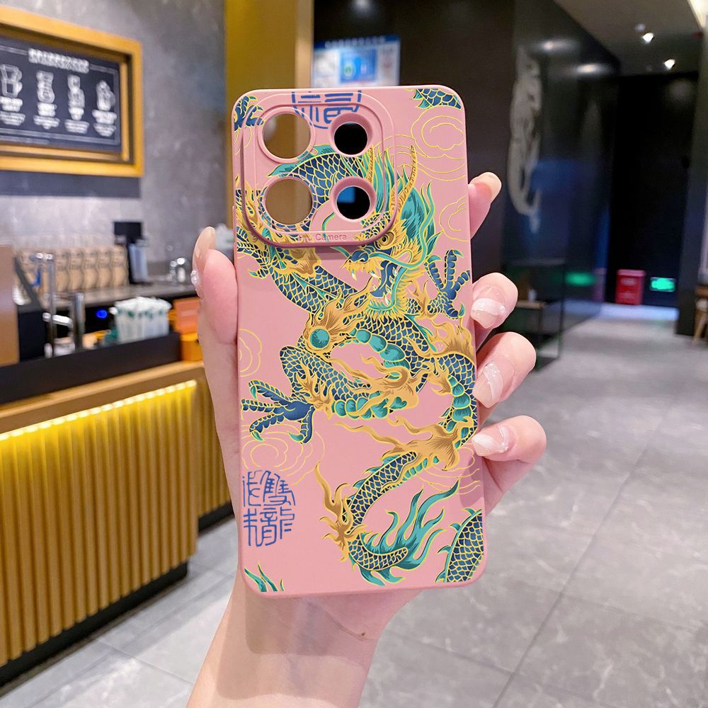for Xiaomi Redmi Note 13 12 Pro 5G 12S 11S 13C A1 10 Pro 4G 10S Redmi 10C 9C 9S A2 Chinese Dragon Full Protective Case Anti Drop Cover