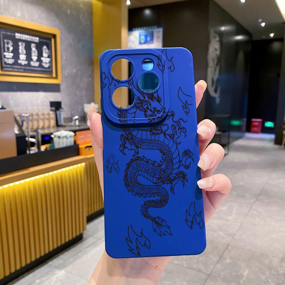 for Infinix Hot 40i 40 Pro Note 12 G96 Note 30 Hot 20 Play 20S 12i 30i 20i 10S 11 10 Play 11S 10i Smart 7 6 HD X6511 X657B X6512 Zero 30 5G Chinese Dragon Full Protective Case Anti Drop Cover