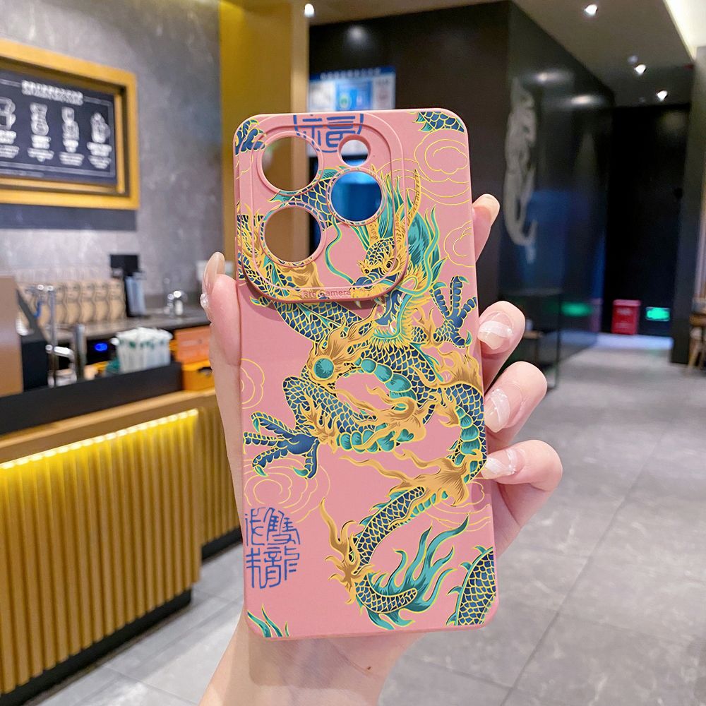 for Infinix Hot 40i 40 Pro Note 12 G96 Note 30 Hot 20 Play 20S 12i 30i 20i 10S 11 10 Play 11S 10i Smart 7 6 HD X6511 X657B X6512 Zero 30 5G Chinese Dragon Full Protective Case Anti Drop Cover