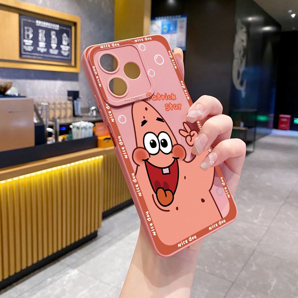 for Realme C67 C53 C51 Note 50 C21 C33 C30 C35 C11 2021 C12 C15 C21Y C25Y C25S Realme5 5i 6i 9i 8 Pro Bubble Sponge Bob Patrick Star Full Protective Case Anti Drop Cover