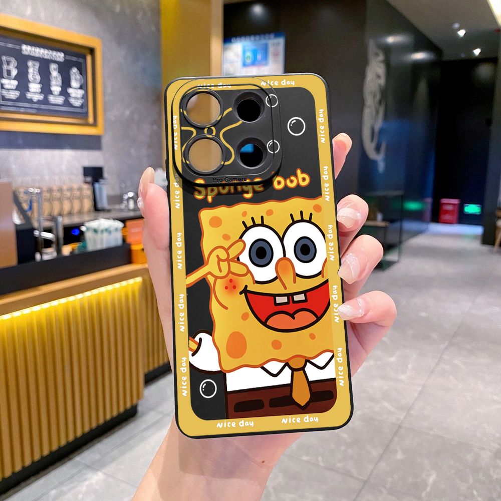 for Xiaomi Redmi Note 13 12 Pro 5G 12S 11S 13C A1 10 Pro 4G 10S Redmi 10C 9C 9S A2 Bubble Sponge Bob Patrick Star Full Protective Case Anti Drop Cover