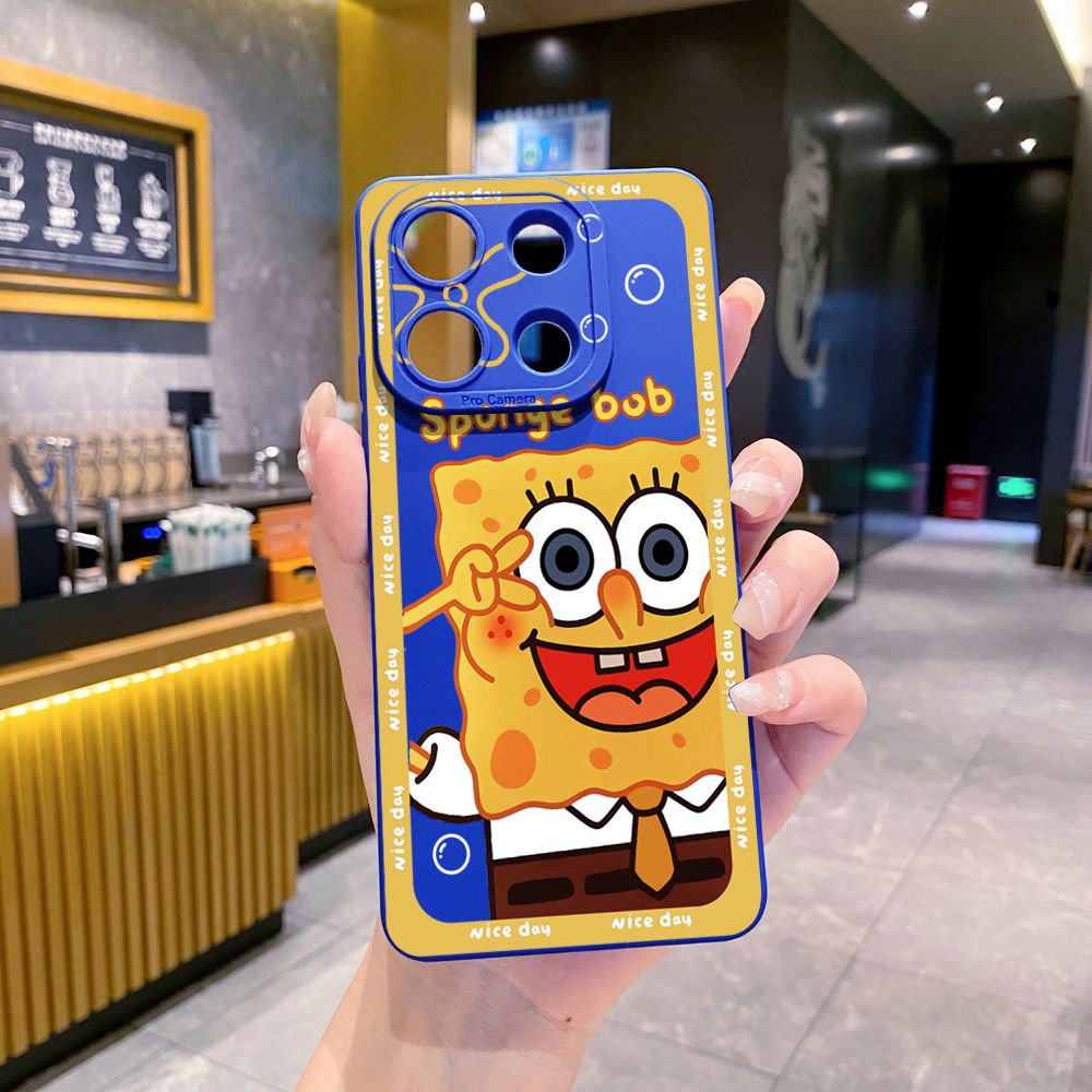 for Xiaomi Redmi Note 13 12 Pro 5G 12S 11S 13C A1 10 Pro 4G 10S Redmi 10C 9C 9S A2 Bubble Sponge Bob Patrick Star Full Protective Case Anti Drop Cover
