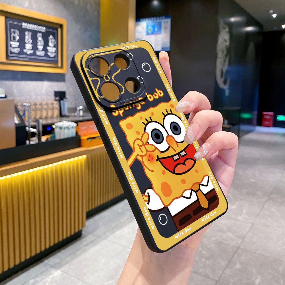 for Xiaomi Redmi Note 13 12 Pro 5G 12S 11S 13C A1 10 Pro 4G 10S Redmi 10C 9C 9S A2 Bubble Sponge Bob Patrick Star Full Protective Case Anti Drop Cover