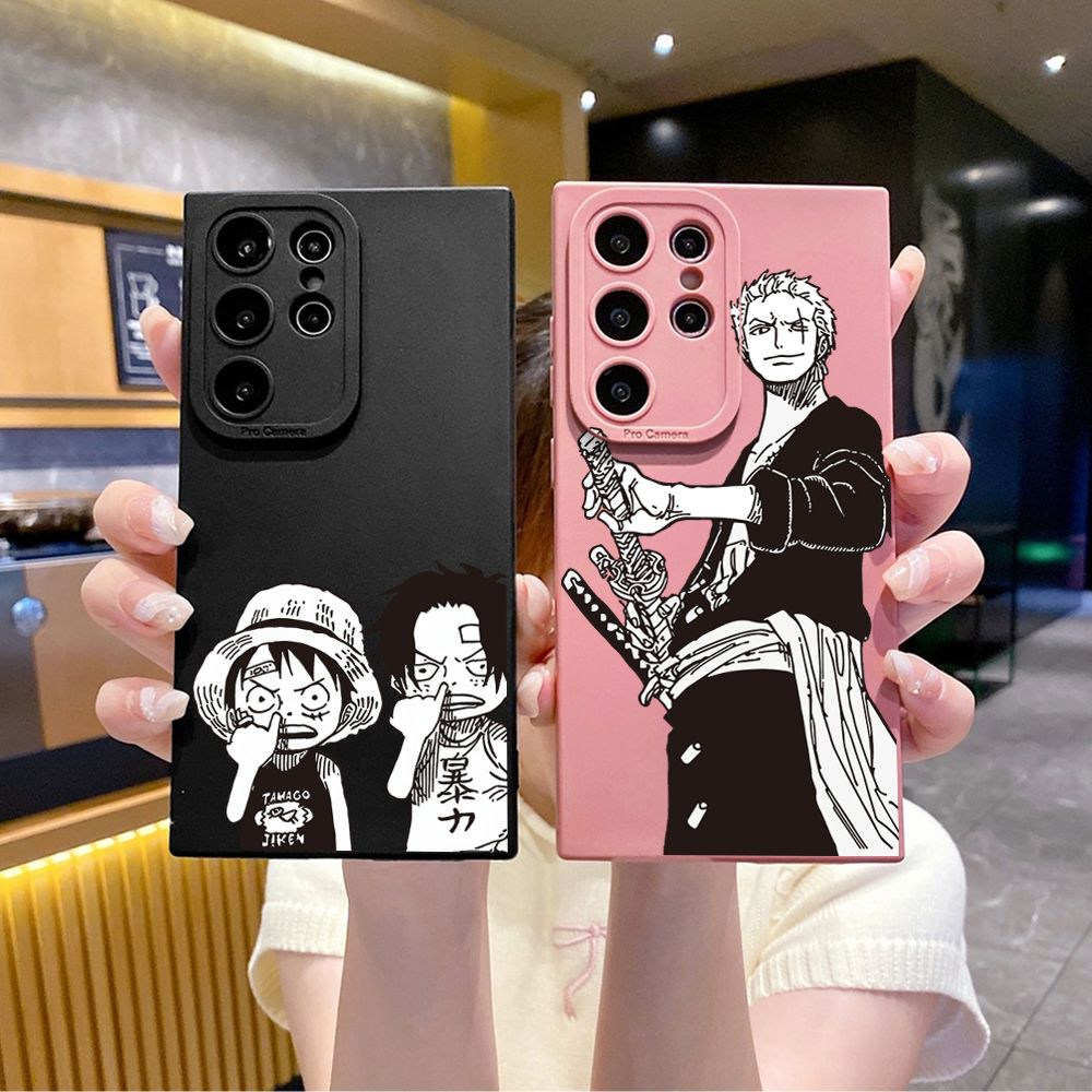 for Samsung Galaxy S24 S23 Ultra S22 Plus Note 20 S21 FE S20 Drawing Pirate Full Protective Case Anti Drop Cover