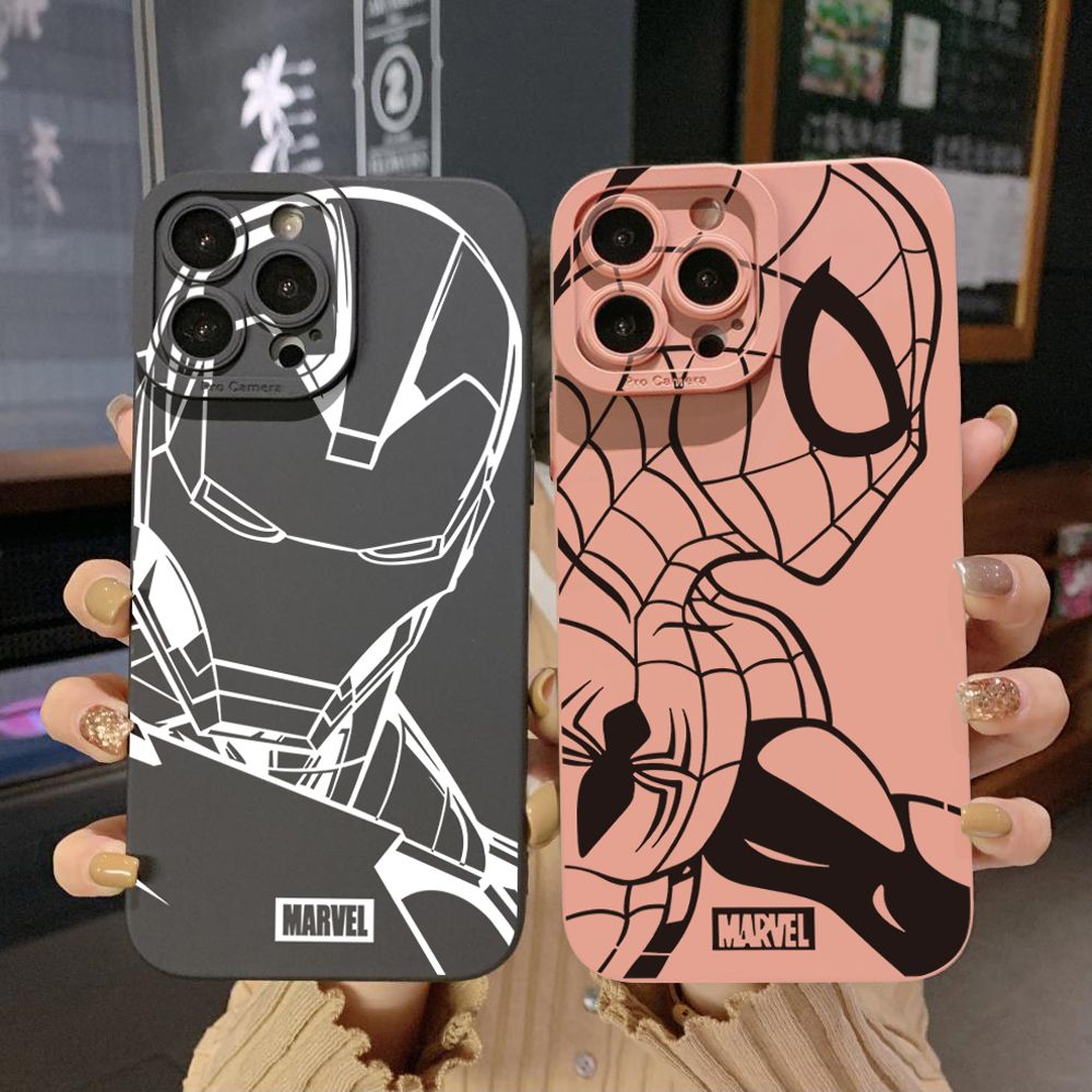 for iPhone 15 Pro Max 14 Plus 13 Pro Max 12 iPhone 11 XR 8 7 SE 2022 XS Max Spider-Man Full Protective Case Anti Drop Cover