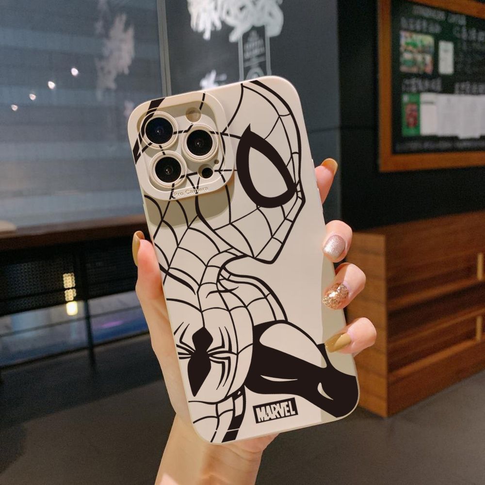 for iPhone 15 Pro Max 14 Plus 13 Pro Max 12 iPhone 11 XR 8 7 SE 2022 XS Max Spider-Man Full Protective Case Anti Drop Cover