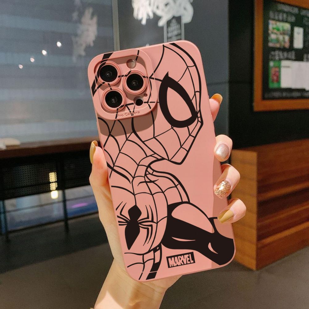 for iPhone 15 Pro Max 14 Plus 13 Pro Max 12 iPhone 11 XR 8 7 SE 2022 XS Max Spider-Man Full Protective Case Anti Drop Cover