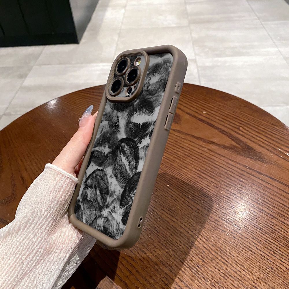 for iPhone 15 Pro Max 14 Plus 13 12 11 XR 8 7 SE 2022 XS XOXO Lips Full Protective Phone Case Anti Drop Cover
