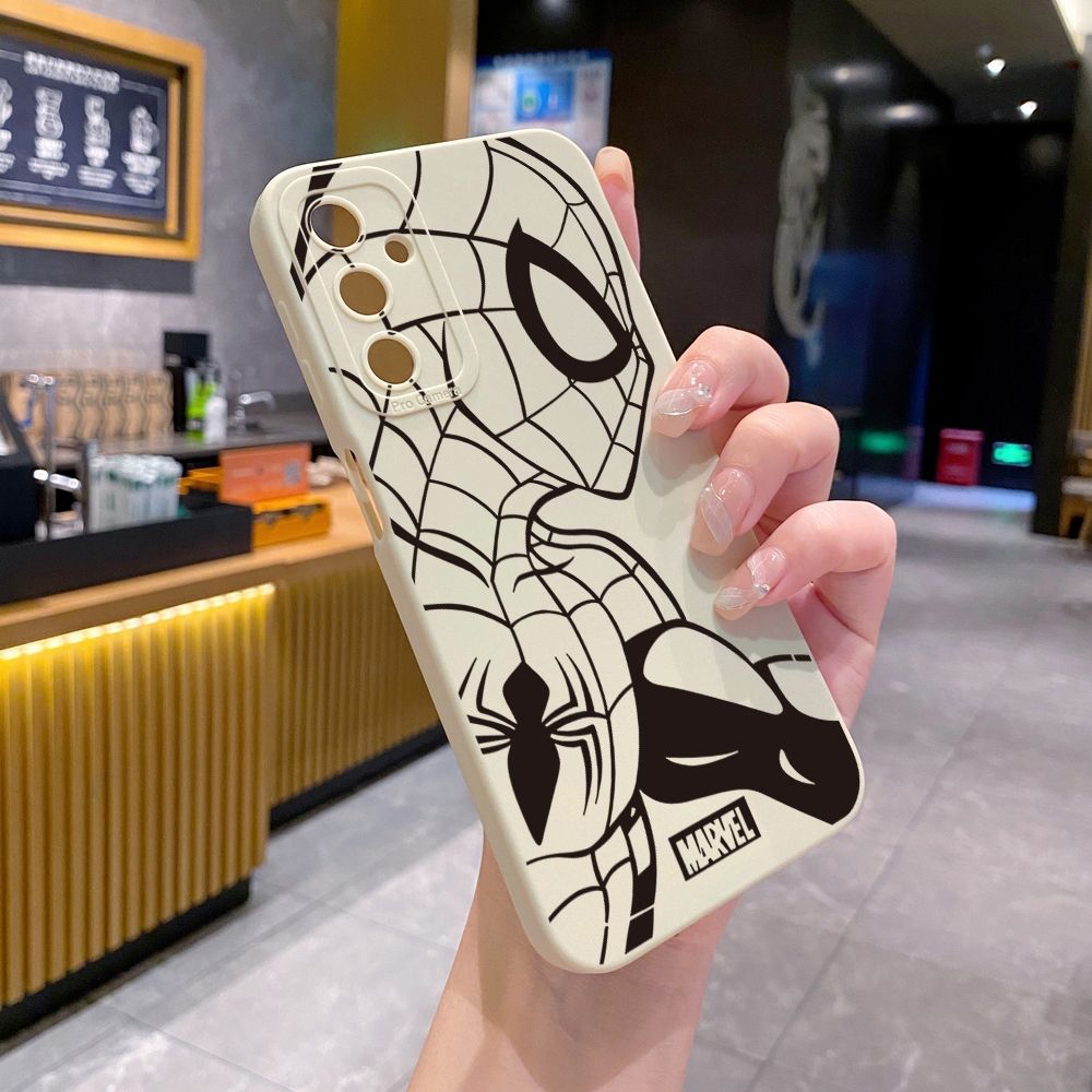 for Samsung Galaxy A15 A05 A35 A55 A04E A14 A24 A34 A54 A33 A53 A73 5G A32 A52S A72 A31 A51 A71 A11 A50 A03S Spider-Man Full Protective Case Anti Drop Cover