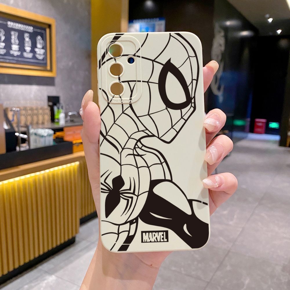 for Samsung Galaxy A15 A05 A35 A55 A04E A14 A24 A34 A54 A33 A53 A73 5G A32 A52S A72 A31 A51 A71 A11 A50 A03S Spider-Man Full Protective Case Anti Drop Cover