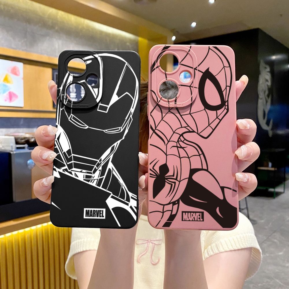 for VIVO Y17S Y27 Y15A Y15S T1 5G T1X Y02S Y21S Y21A Y02 Y02A Y36 Y33S Y12S Y11S Y12A Y01 Y1S Y20s Y20A Y22 Spider-Man Full Protective Case Anti Drop Cover