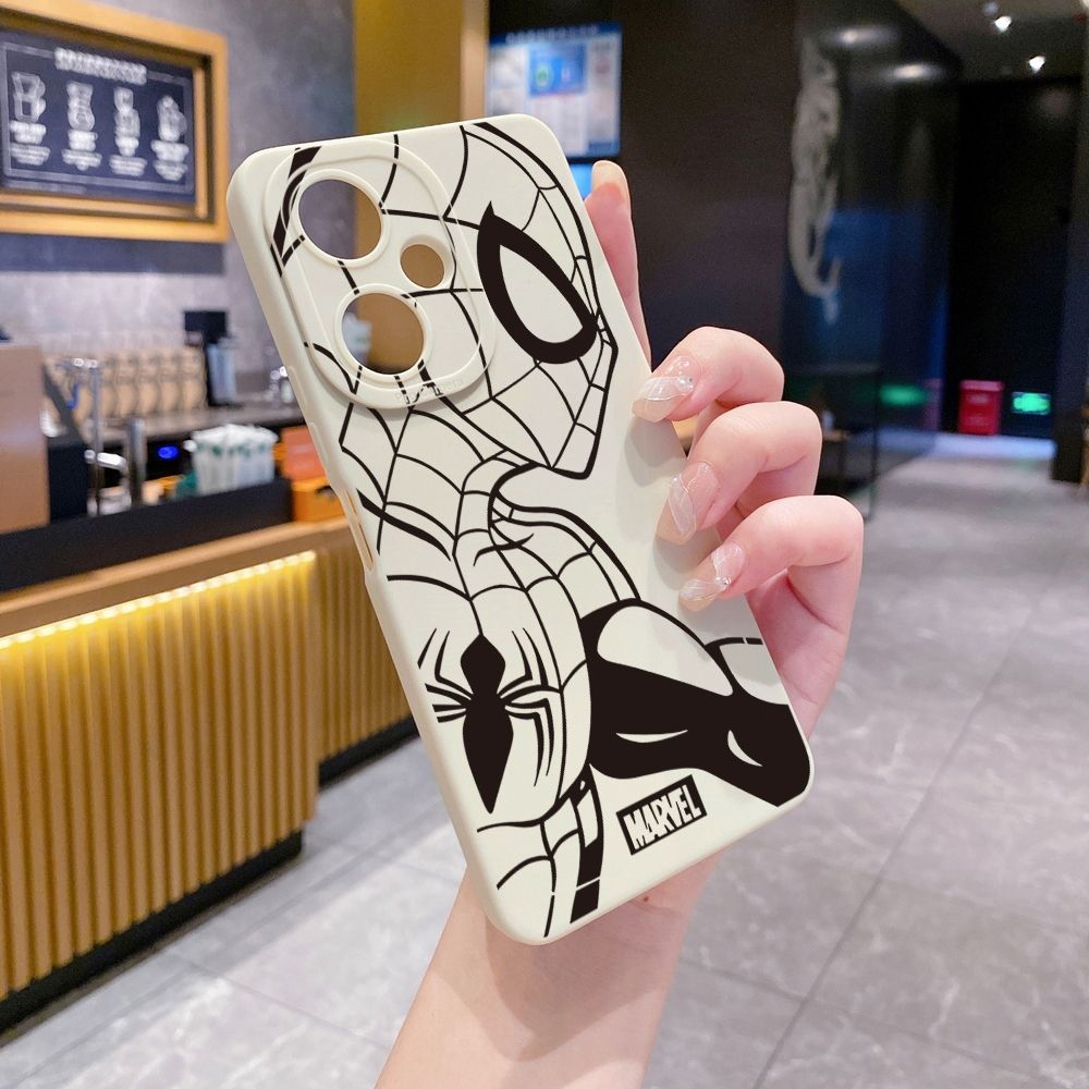 for VIVO Y17S Y27 Y15A Y15S T1 5G T1X Y02S Y21S Y21A Y02 Y02A Y36 Y33S Y12S Y11S Y12A Y01 Y1S Y20s Y20A Y22 Spider-Man Full Protective Case Anti Drop Cover