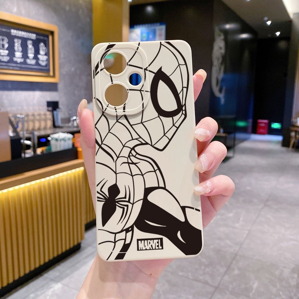 for VIVO Y17S Y27 Y15A Y15S T1 5G T1X Y02S Y21S Y21A Y02 Y02A Y36 Y33S Y12S Y11S Y12A Y01 Y1S Y20s Y20A Y22 Spider-Man Full Protective Case Anti Drop Cover