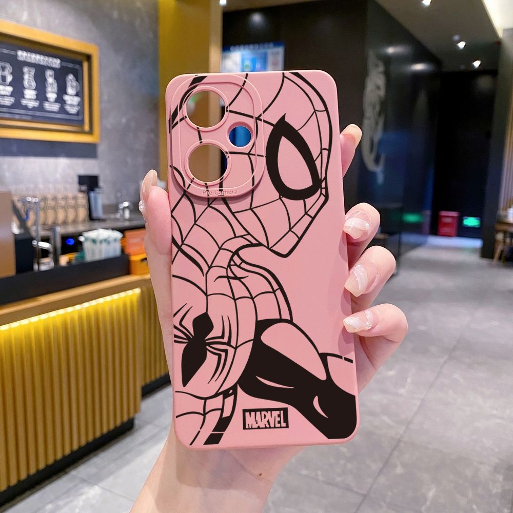 for VIVO Y17S Y27 Y15A Y15S T1 5G T1X Y02S Y21S Y21A Y02 Y02A Y36 Y33S Y12S Y11S Y12A Y01 Y1S Y20s Y20A Y22 Spider-Man Full Protective Case Anti Drop Cover