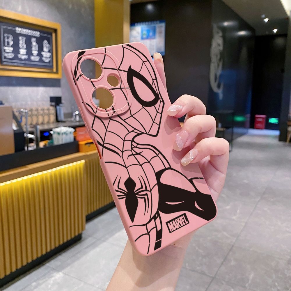 for VIVO Y17S Y27 Y15A Y15S T1 5G T1X Y02S Y21S Y21A Y02 Y02A Y36 Y33S Y12S Y11S Y12A Y01 Y1S Y20s Y20A Y22 Spider-Man Full Protective Case Anti Drop Cover