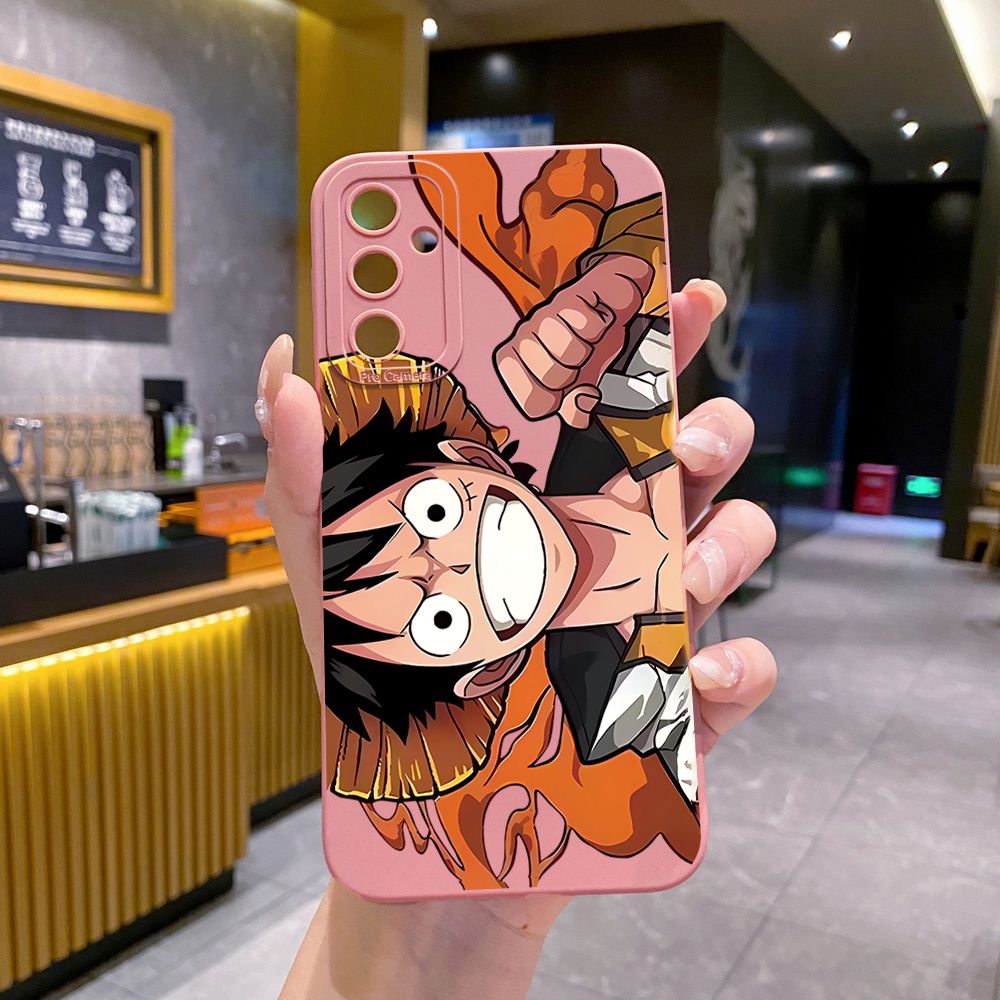for Samsung Galaxy A15 A05 A35 A55 A04E A14 A24 A34 A54 A33 A53 A73 5G A32 A52S A72 A31 A51 A71 A11 A50 A03S Zoro Luffy Full Protective Case Anti Drop Cover
