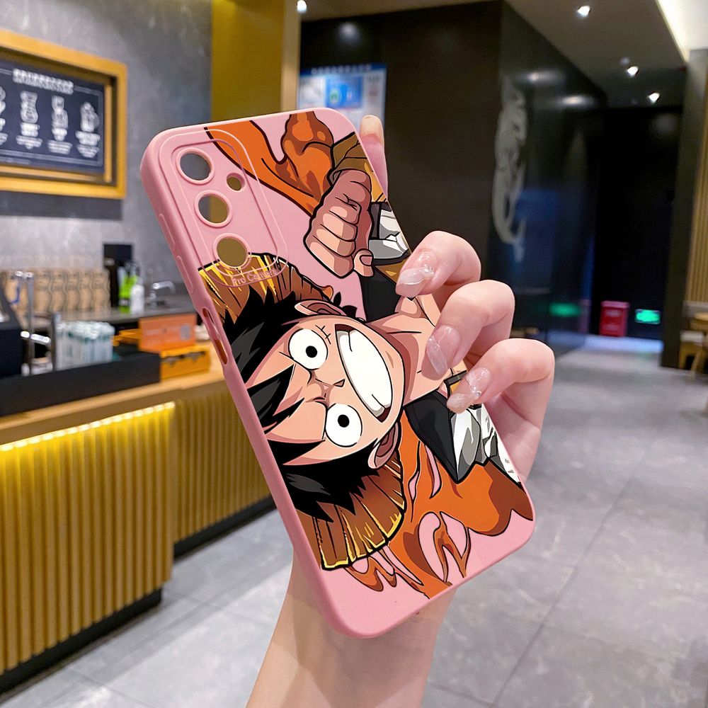for Samsung Galaxy A15 A05 A35 A55 A04E A14 A24 A34 A54 A33 A53 A73 5G A32 A52S A72 A31 A51 A71 A11 A50 A03S Zoro Luffy Full Protective Case Anti Drop Cover