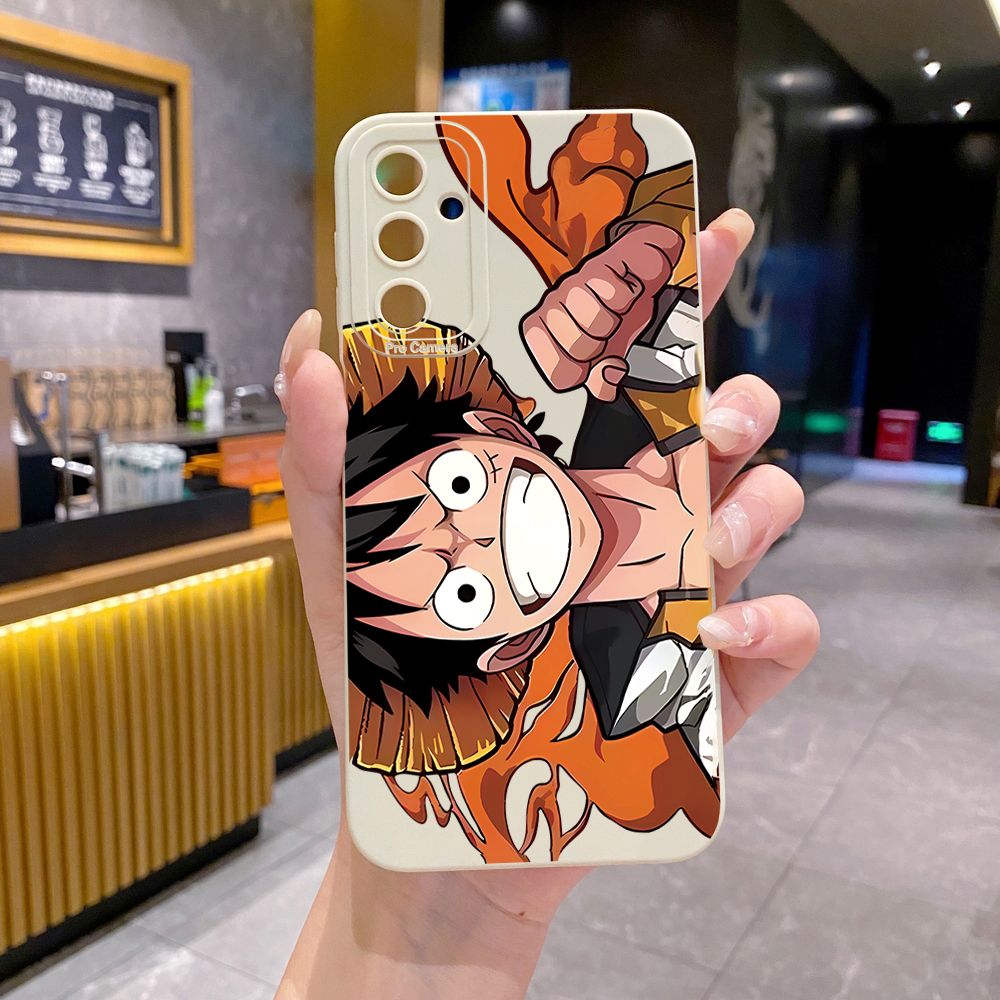 for Samsung Galaxy A15 A05 A35 A55 A04E A14 A24 A34 A54 A33 A53 A73 5G A32 A52S A72 A31 A51 A71 A11 A50 A03S Zoro Luffy Full Protective Case Anti Drop Cover