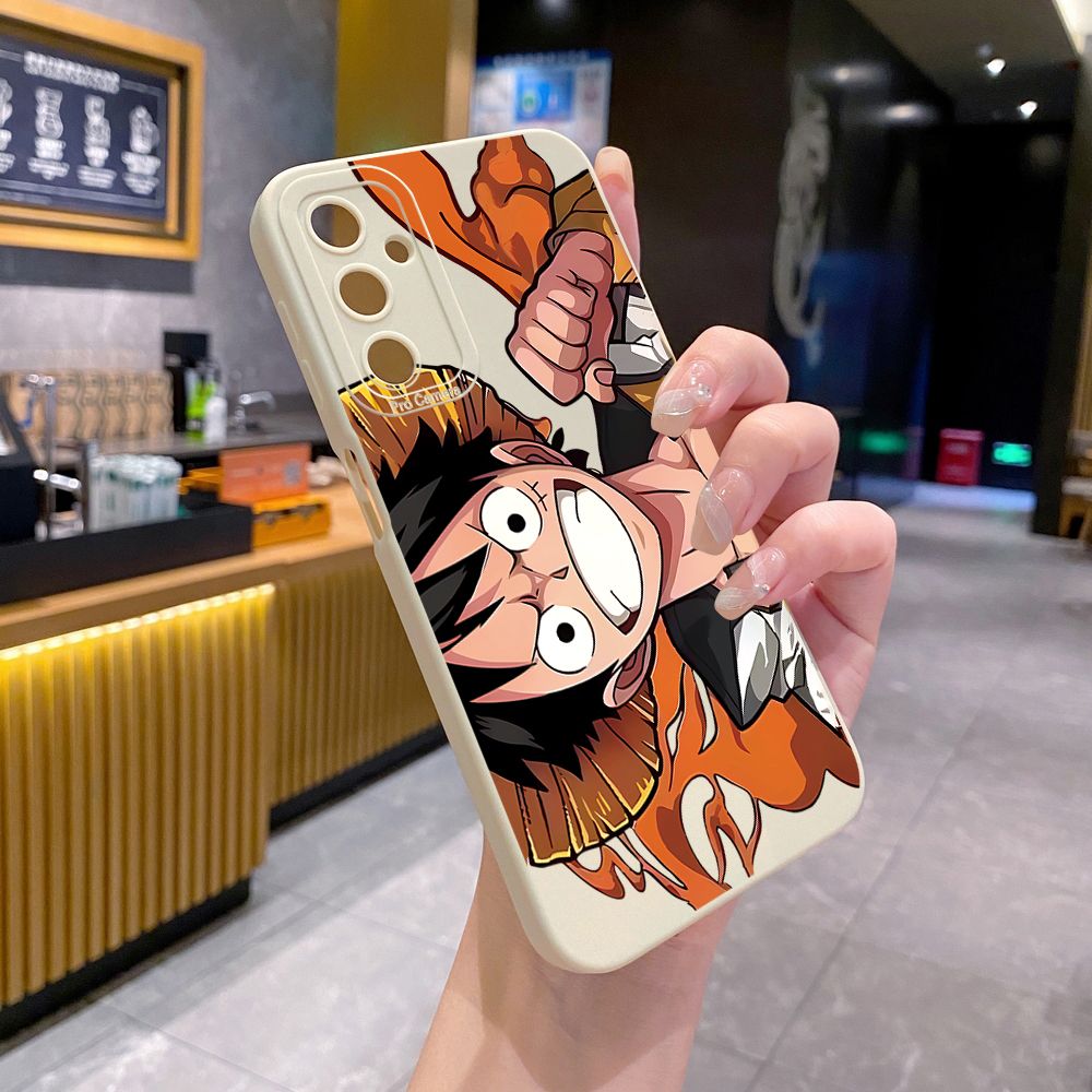 for Samsung Galaxy A15 A05 A35 A55 A04E A14 A24 A34 A54 A33 A53 A73 5G A32 A52S A72 A31 A51 A71 A11 A50 A03S Zoro Luffy Full Protective Case Anti Drop Cover