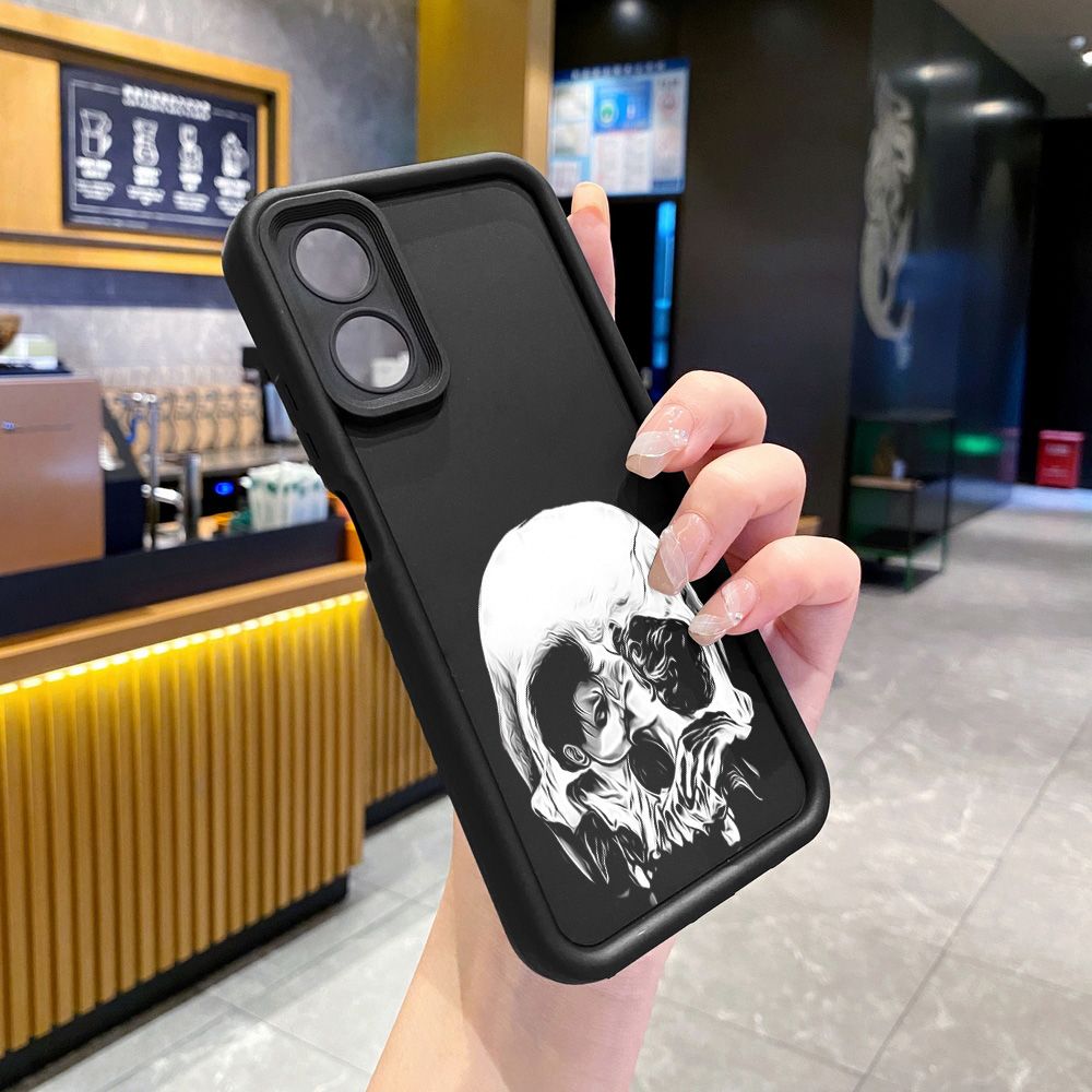 for Realme C67 C53 C51 Note 50 C21Y C25Y C33 C30 C35 9i Couple Skull Coconut Tree Full Protective Phone Case Anti Drop Cover