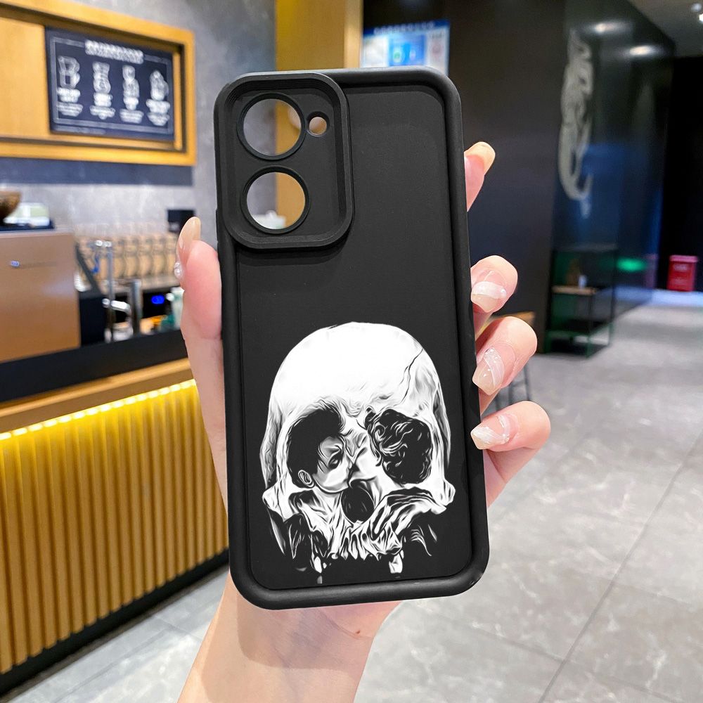 for VIVO Y17S Y27 T1X Y02S Y21S Y02 Y33S Y12S Y18 Y38 Couple Skull Coconut Tree Full Protective Phone Case Anti Drop Cover