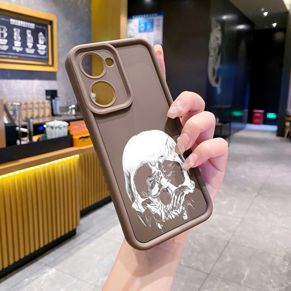 for VIVO Y17S Y27 T1X Y02S Y21S Y02 Y33S Y12S Y18 Y38 Couple Skull Coconut Tree Full Protective Phone Case Anti Drop Cover