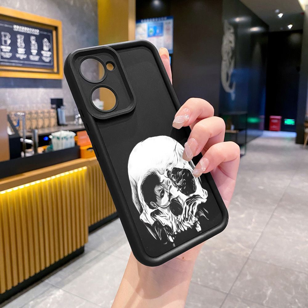 for VIVO Y17S Y27 T1X Y02S Y21S Y02 Y33S Y12S Y18 Y38 Couple Skull Coconut Tree Full Protective Phone Case Anti Drop Cover