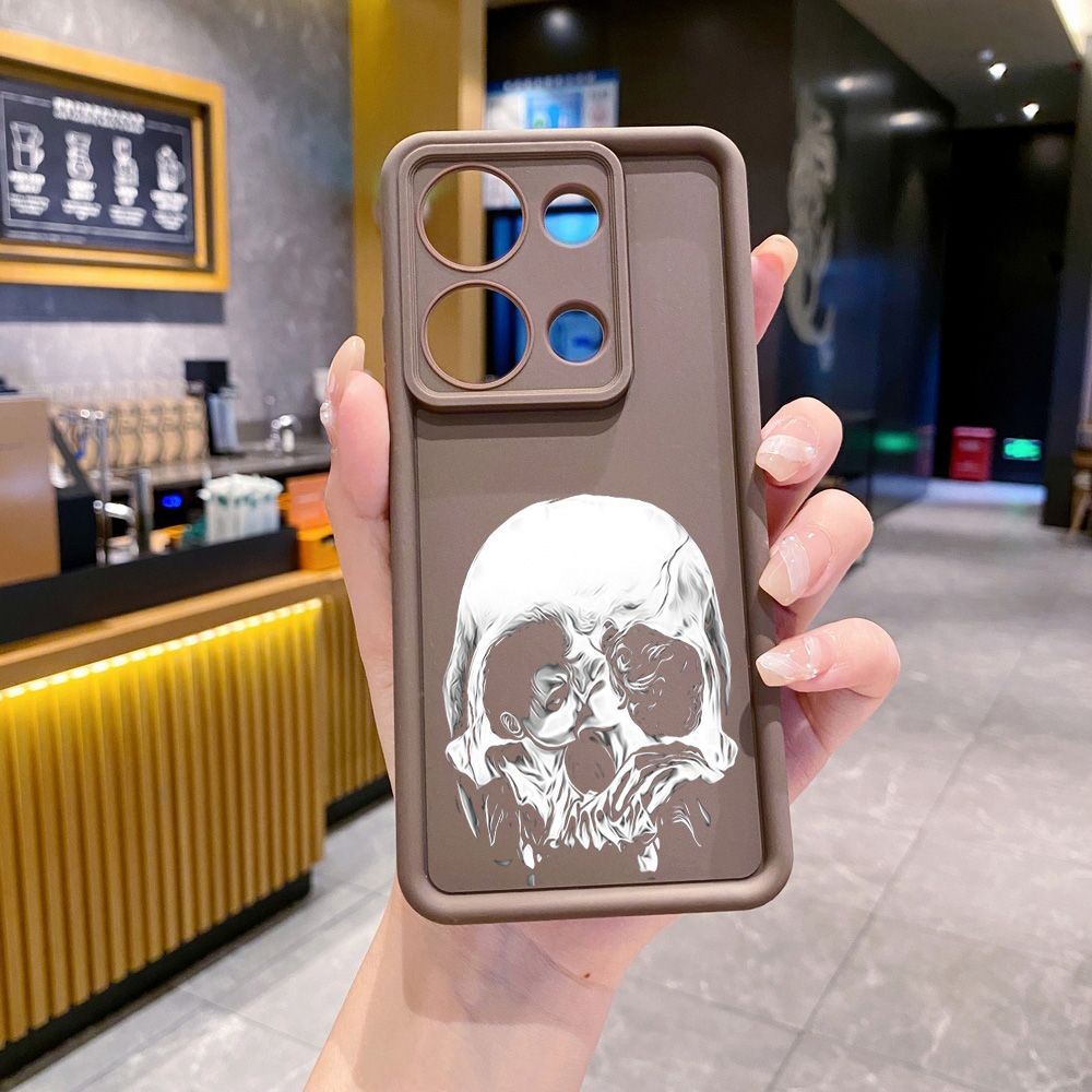 for Xiaomi Redmi Note 13 Pro 5G 12S 4G 12 Turbo 11S 13C 12C Couple Skull Coconut Tree Full Protective Phone Case Anti Drop Cover