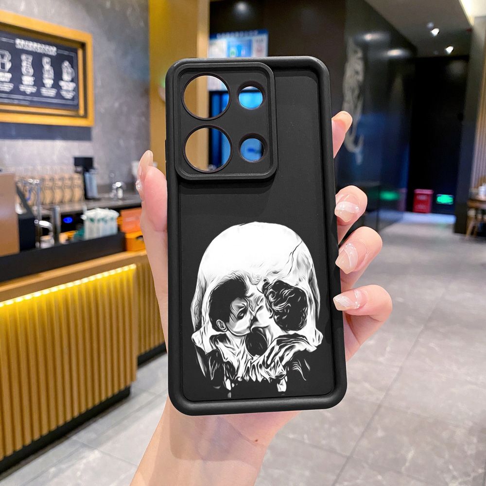 for Xiaomi Redmi Note 13 Pro 5G 12S 4G 12 Turbo 11S 13C 12C Couple Skull Coconut Tree Full Protective Phone Case Anti Drop Cover