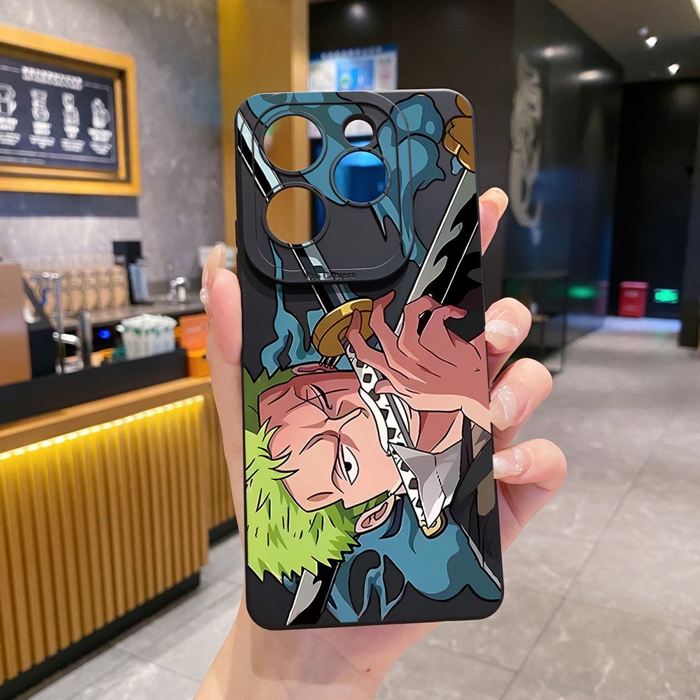 for Infinix Hot 40i 40 Pro Note 12 G96 Note 30 Hot 20 Play 20S 12i 30i 20i 10S 11 10 Play 11S 10i Smart 7 6 HD X6511 X657B X6512 Zero 30 5G Zoro Luffy Full Protective Case Anti Drop Cover