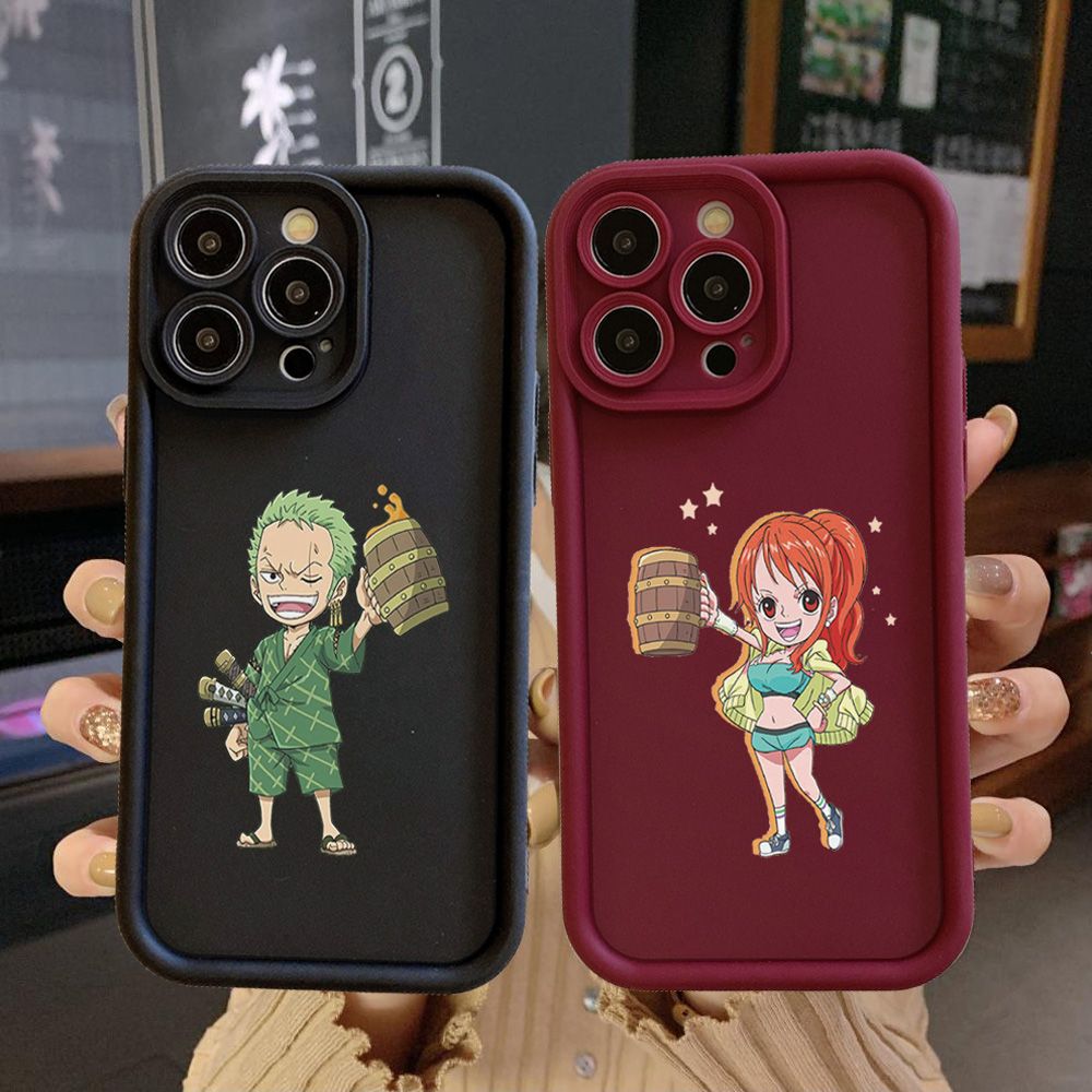 for Samsung Galaxy S24 S23 Ultra S22 Plus S21 FE S20 One Piece Roronoa Zoro Nami Full Protective Phone Case Anti Drop Cover