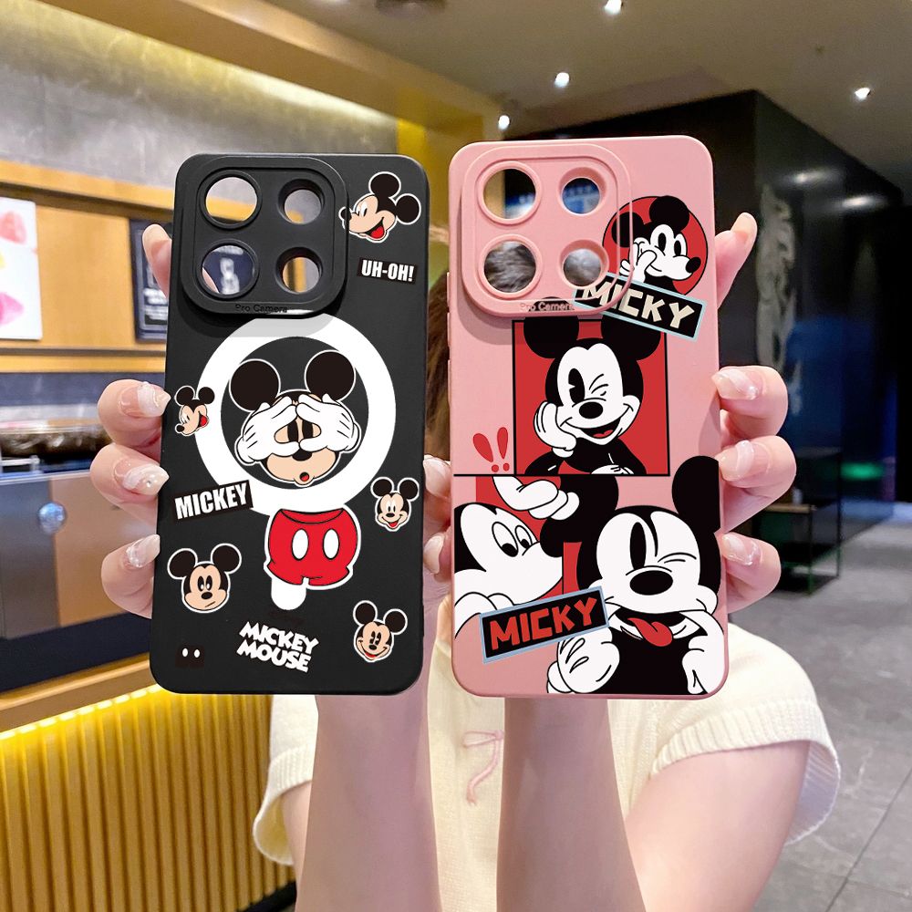 for Xiaomi Redmi Note 13 12 Pro 5G 12S 11S 13C A1 10 Pro 4G 10S Redmi 10C 9C 9S A2 Funny Shinning Mickey Mouse Full Protective Case Anti Drop Cover