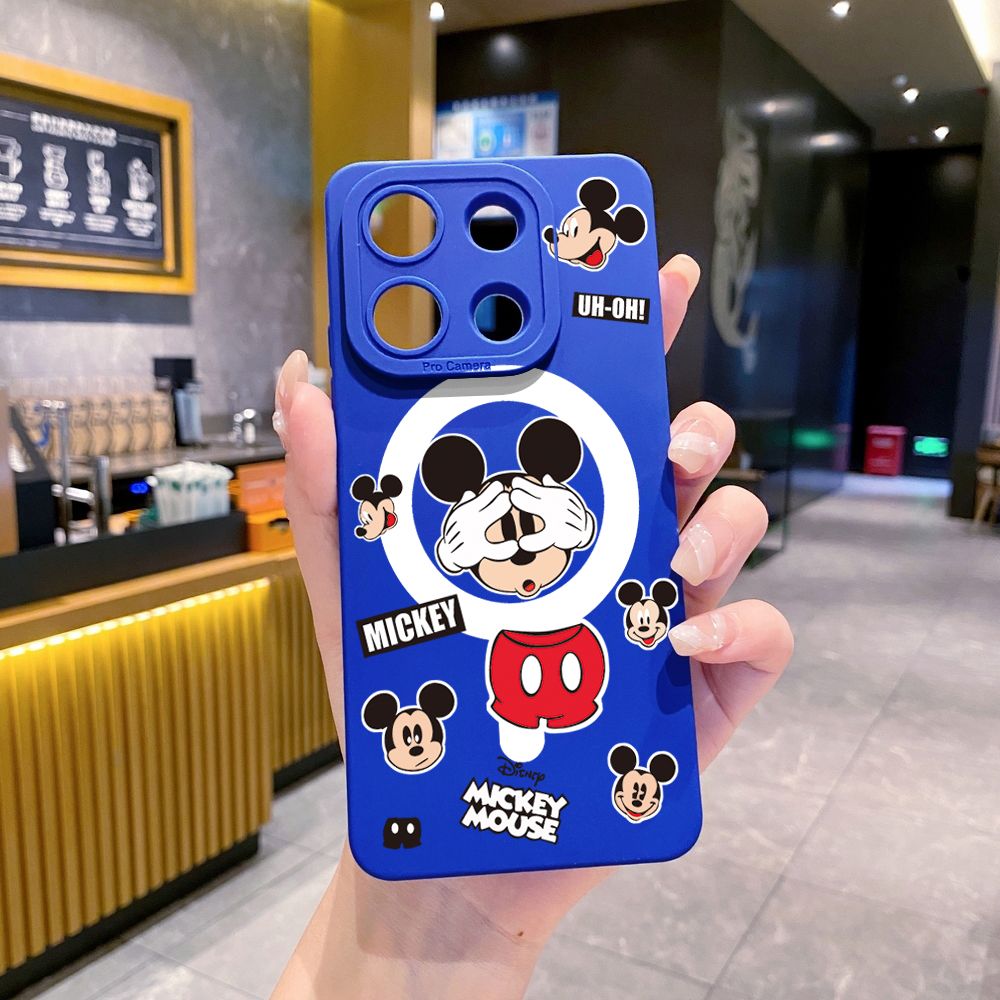 for Xiaomi Redmi Note 13 12 Pro 5G 12S 11S 13C A1 10 Pro 4G 10S Redmi 10C 9C 9S A2 Funny Shinning Mickey Mouse Full Protective Case Anti Drop Cover