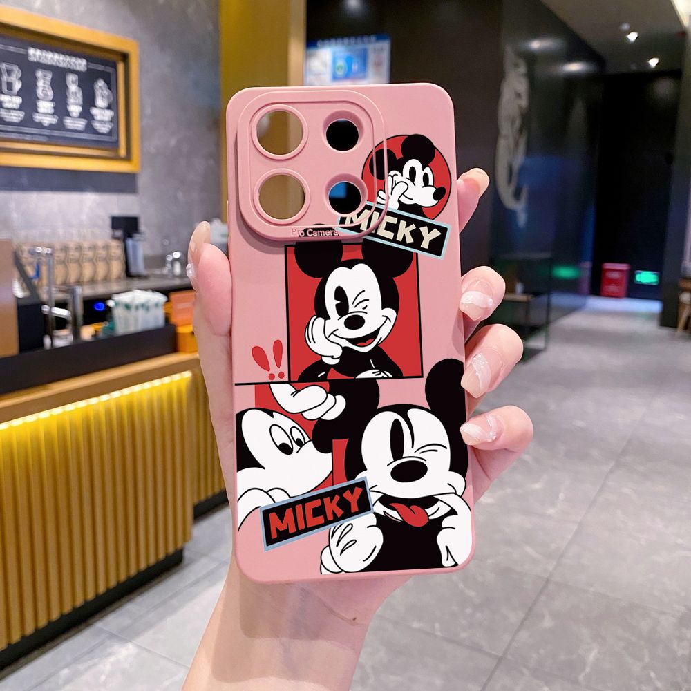for Xiaomi Redmi Note 13 12 Pro 5G 12S 11S 13C A1 10 Pro 4G 10S Redmi 10C 9C 9S A2 Funny Shinning Mickey Mouse Full Protective Case Anti Drop Cover