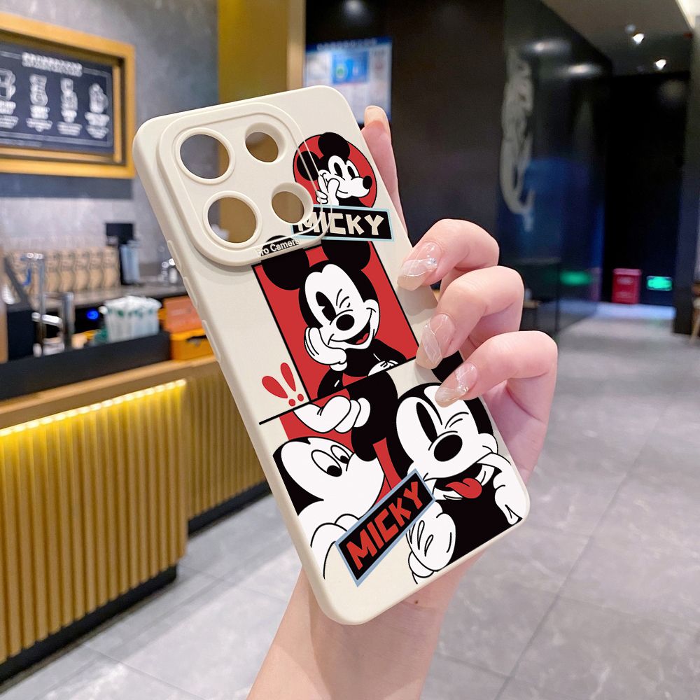 for Xiaomi Redmi Note 13 12 Pro 5G 12S 11S 13C A1 10 Pro 4G 10S Redmi 10C 9C 9S A2 Funny Shinning Mickey Mouse Full Protective Case Anti Drop Cover
