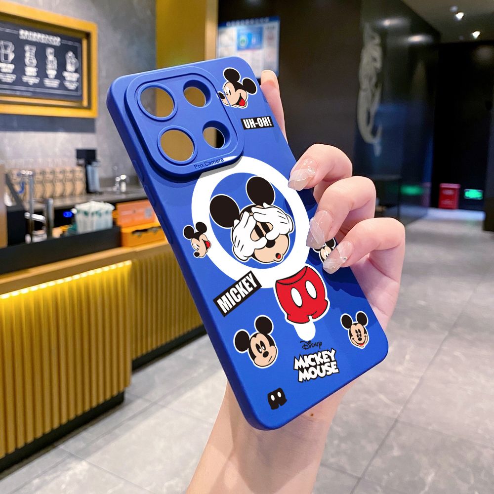 for Xiaomi Redmi Note 13 12 Pro 5G 12S 11S 13C A1 10 Pro 4G 10S Redmi 10C 9C 9S A2 Funny Shinning Mickey Mouse Full Protective Case Anti Drop Cover