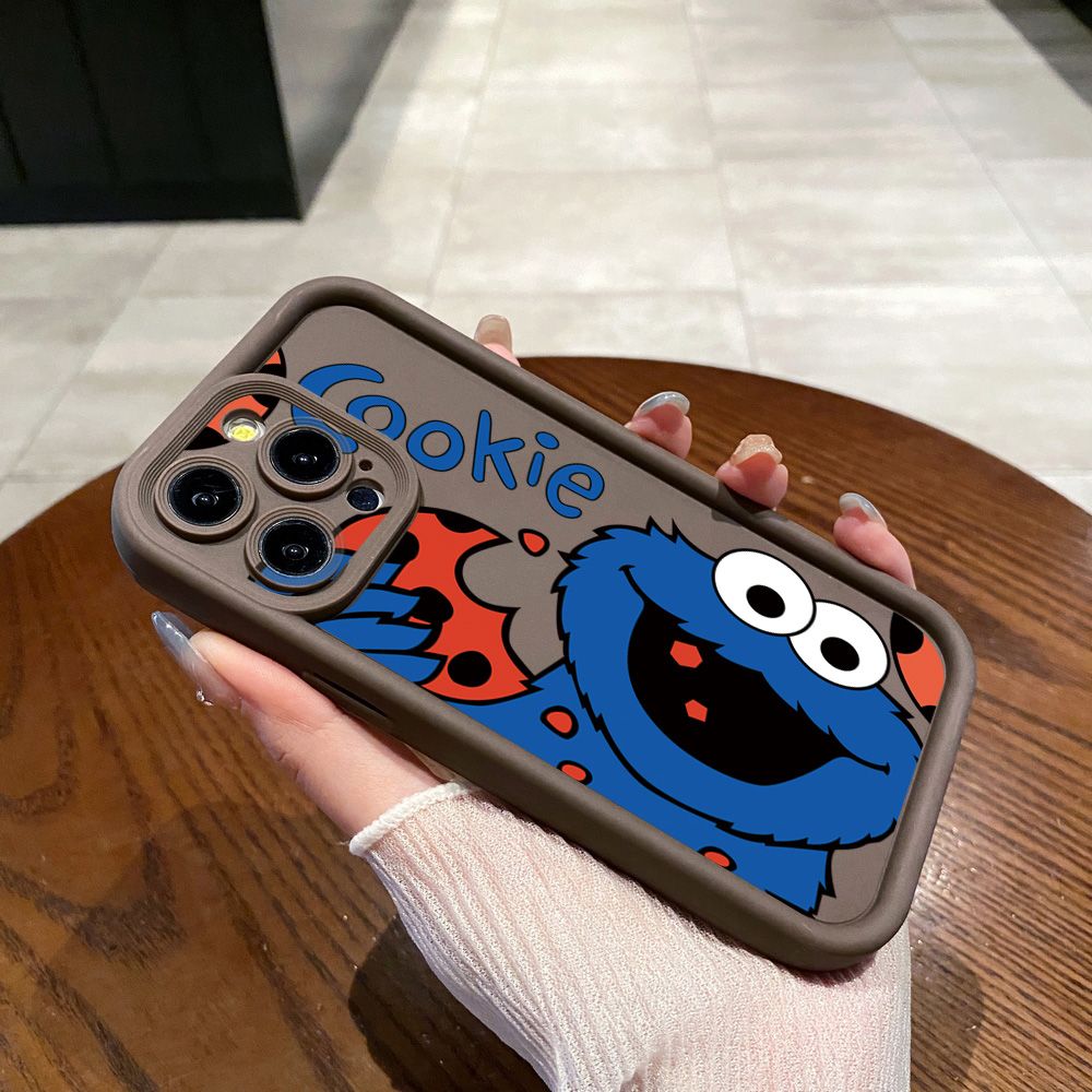 for Samsung Galaxy S24 S23 Ultra S22 Plus S21 FE S20 Cookie Monster Elmo Full Protective Phone Case Anti Drop Cover