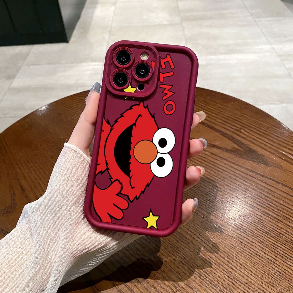 for Samsung Galaxy S24 S23 Ultra S22 Plus S21 FE S20 Cookie Monster Elmo Full Protective Phone Case Anti Drop Cover