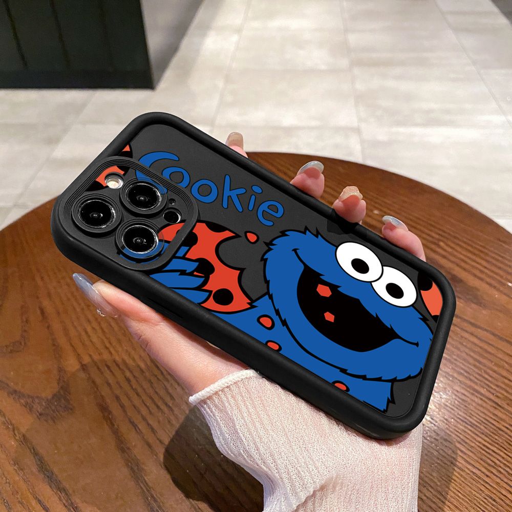 for Samsung Galaxy S24 S23 Ultra S22 Plus S21 FE S20 Cookie Monster Elmo Full Protective Phone Case Anti Drop Cover