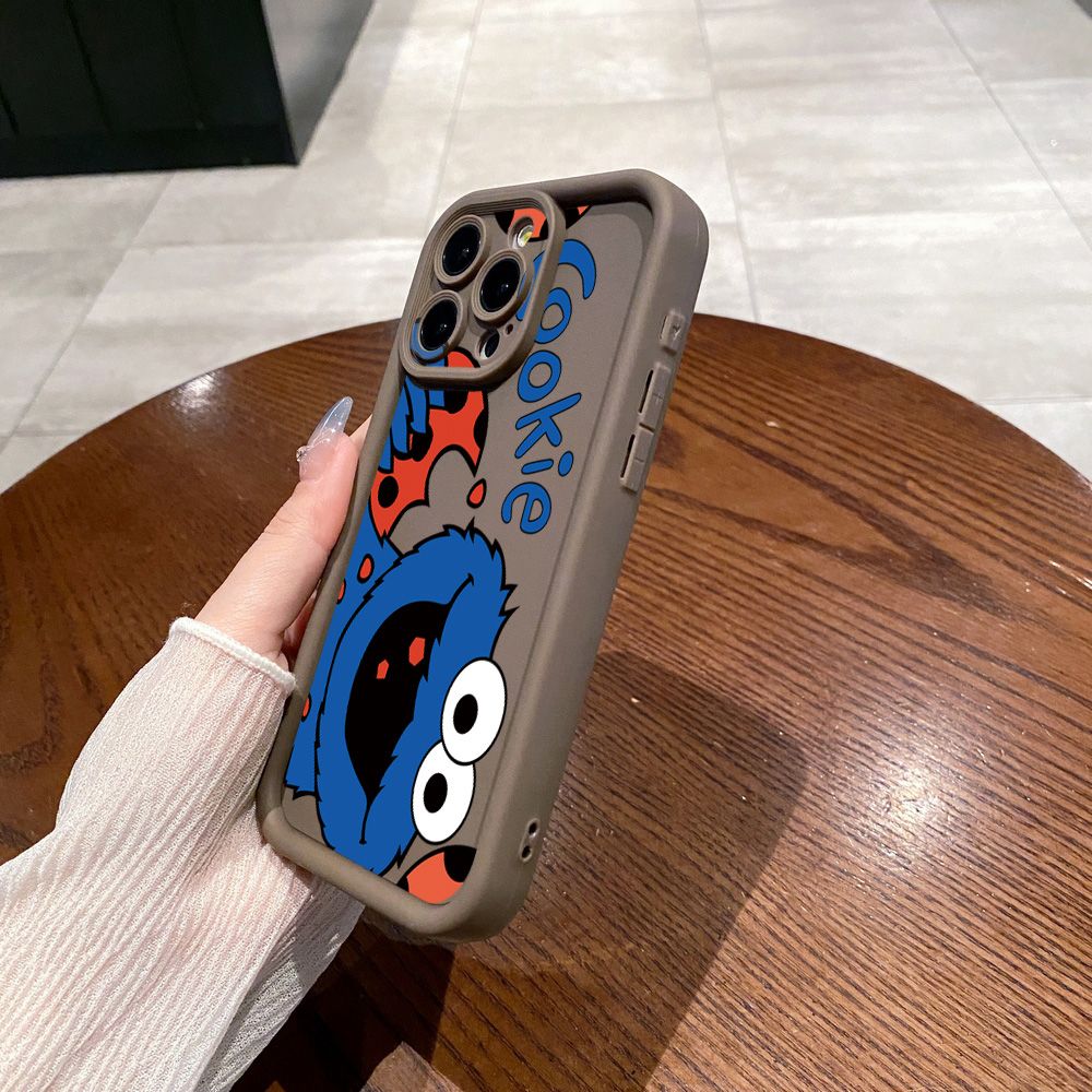 for Samsung Galaxy S24 S23 Ultra S22 Plus S21 FE S20 Cookie Monster Elmo Full Protective Phone Case Anti Drop Cover