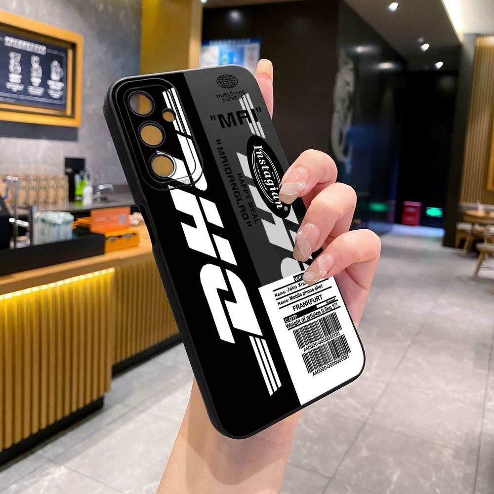 for Samsung Galaxy A15 A05 A35 A55 A04E A14 A24 A34 A54 A33 A53 A73 5G A32 A52S A72 A31 A51 A71 A11 A50 A03S DHL Barcode Label Full Protective Case Anti Drop Cover