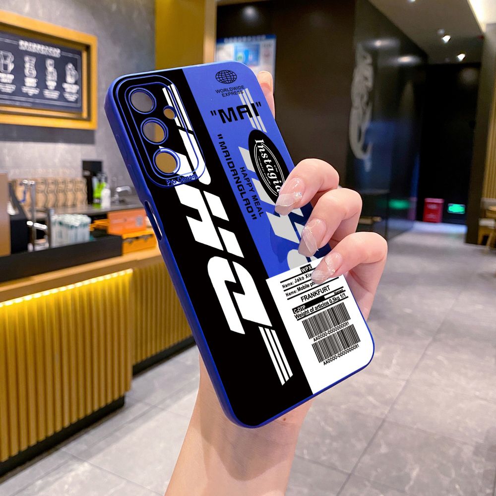 for Samsung Galaxy A15 A05 A35 A55 A04E A14 A24 A34 A54 A33 A53 A73 5G A32 A52S A72 A31 A51 A71 A11 A50 A03S DHL Barcode Label Full Protective Case Anti Drop Cover