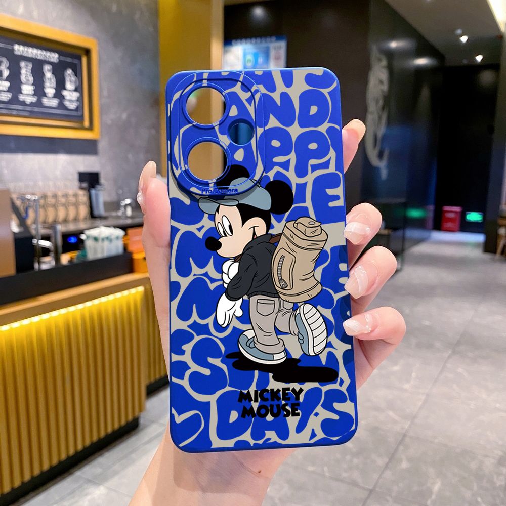 for VIVO Y17S Y27 Y15A Y15S T1 5G T1X Y02S Y21S Y21A Y02 Y02A Y36 Y33S Y12S Y11S Y12A Y01 Y1S Y20s Y20A Y22 Couple Mickey Minnie Full Protective Case Anti Drop Cover